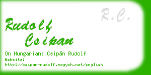 rudolf csipan business card