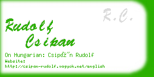 rudolf csipan business card